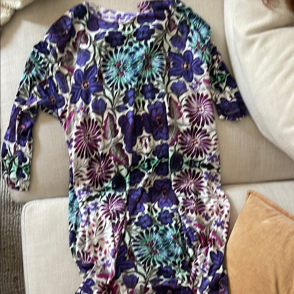 Free people Floral Print Dress with Purple and Blue Accents